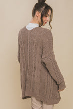 Load image into Gallery viewer, Cable Knit Oversized Cardigan