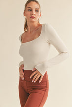 Load image into Gallery viewer, Square Neck Seamless Long Sleeve- Cream