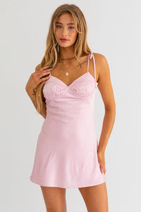 Mallory Mini Dress- Lt Pink