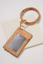 Load image into Gallery viewer, Cork Clear Window ID Holder Key Ring