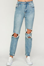 Load image into Gallery viewer, Dolly Distressed Denim Jeans