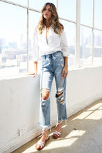 Load image into Gallery viewer, High Rise Vintage Fray Jeans- Flying Monkey