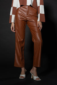Parker Leather Pants - Cinnamon