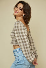 Load image into Gallery viewer, Prim Plaid Smock Top