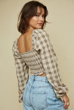 Load image into Gallery viewer, Prim Plaid Smock Top