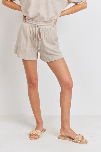 Knit Shorts- Taupe