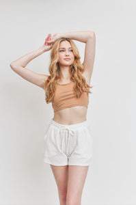 Knit Shorts- White