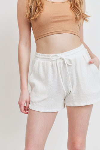 Knit Shorts- White