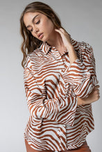 Load image into Gallery viewer, Rylee Printed Satin Shirt